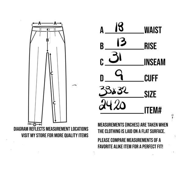 George‎ Dress Pants Front Pleated Classic Tan Casual Pants Men's  38 x 32 - Picture 2 of 9